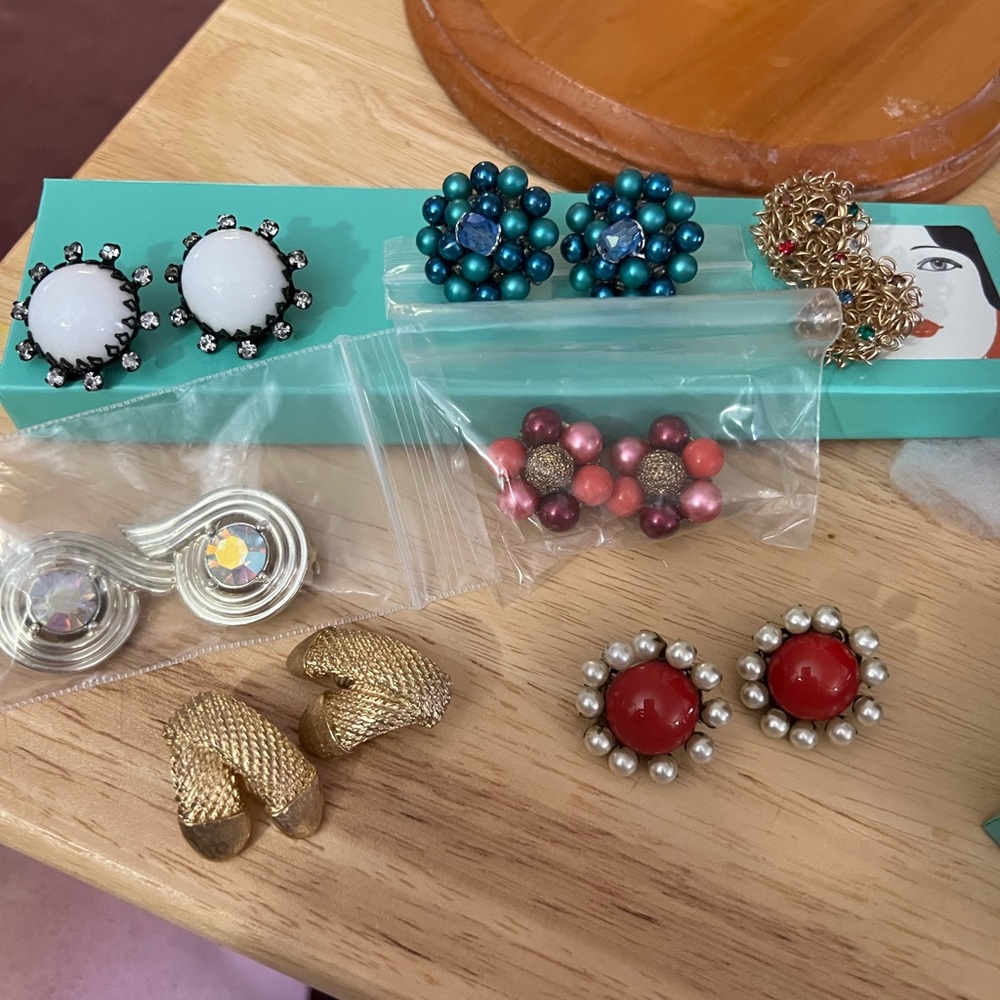 Vintage clip on earrings.